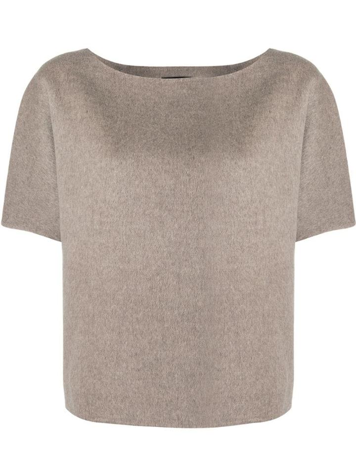 Theory Round Neck Top - Grey