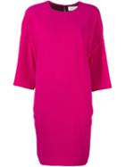 Gianluca Capannolo Loose Fit Shift Dress, Women's, Size: 42, Pink/purple, Viscose/acetate/nylon