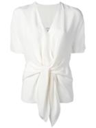 3.1 Phillip Lim Tie-front Shortsleeved Blouse - White
