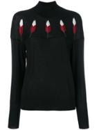 Chanel Vintage Feather Embroidered Jumper - Black