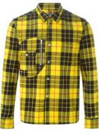 Comme Des Garçons Vintage Tartan Print Shirt, Men's, Size: Large, Yellow/orange