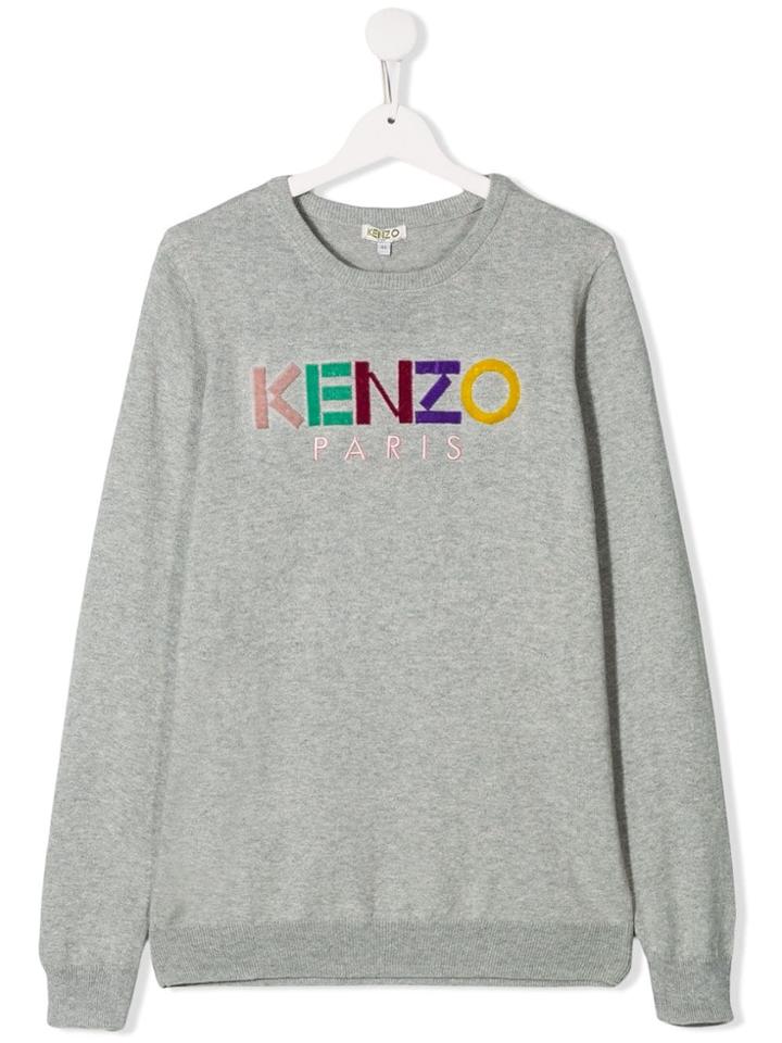 Kenzo Kids Logo Pullover - Grey