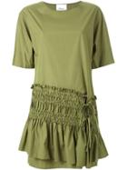 3.1 Phillip Lim Ruched Panel Shift Dress - Green