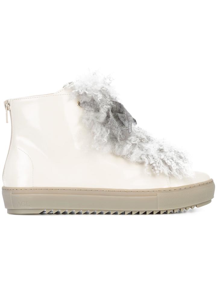 Agl Embroidered Fringe Boots - Nude & Neutrals