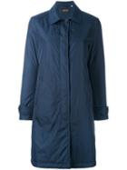 Aspesi Single Breasted Coat, Women's, Size: Xl, Blue, Polyamide/polyester