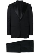 Kiton Embellished Lapel Dinner Suit - Black