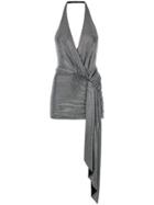 Alexandre Vauthier Metallic Draped Halter-neck Top - Black