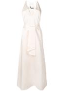 8pm Plunge Neck Belted Dress - Pink