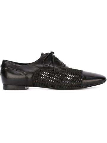 Emporio Armani 'nero' Lace-up Perforated Shoes