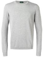 Zanone Fine Knit Sweater - Grey