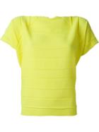 Issey Miyake Cauliflower Pleated Stripes Boxy T-shirt