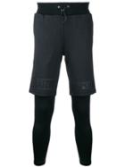 Plein Sport Shorts Covered Compression Tights - Black