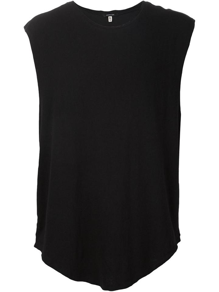 R13 Classic Tank Top, Men's, Size: Xs, Black, Polyurethane/cotton