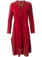 Roberta Di Camerino Vintage Scalloped Hem Coat - Red