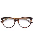 Dior Eyewear Round Frame Glasse - Brown