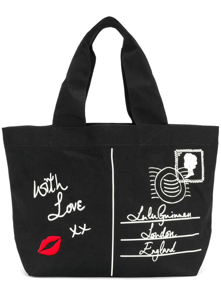 Lulu Guinness Postcard Tote Bag - Black