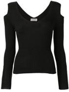 Zanone Knitted Top With Shoulder Cut-outs - Black