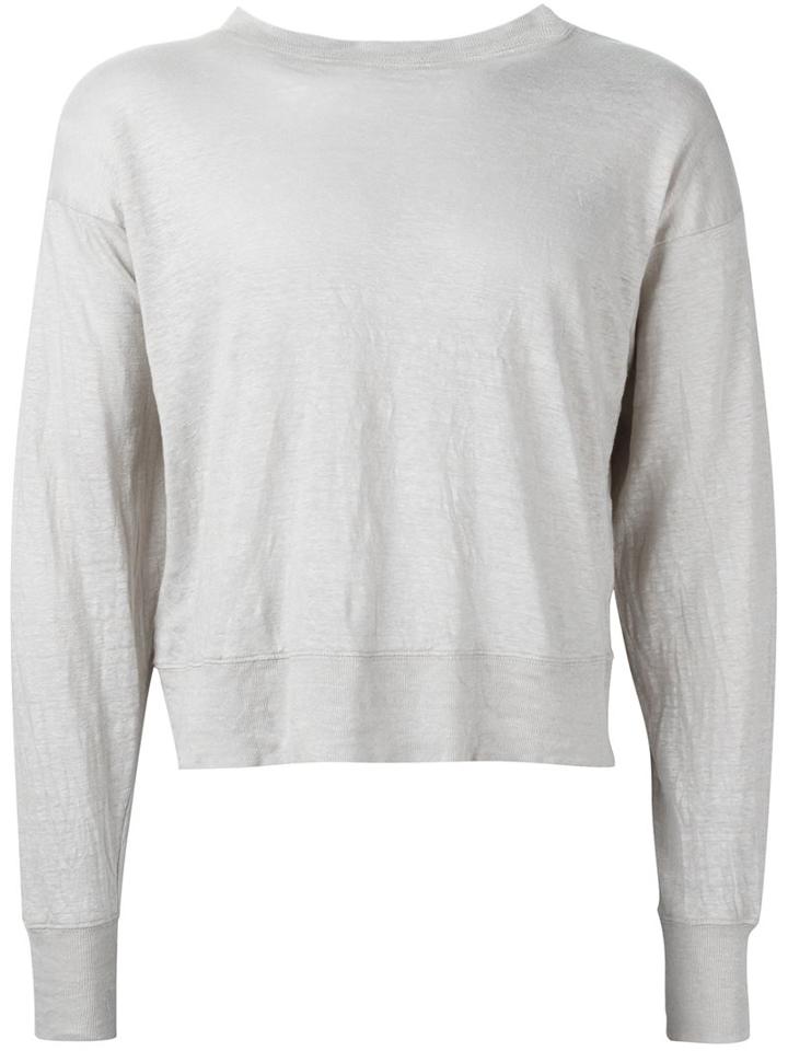 Isabel Marant Étoile Loose Fit Cropped Sweater, Women's, Size: Xs, Nude/neutrals, Linen/flax
