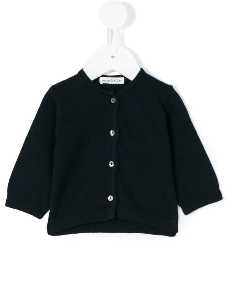 Pèqueno Tocon - Classic Cardigan - Kids - Cotton - 0-3 Mth, Blue