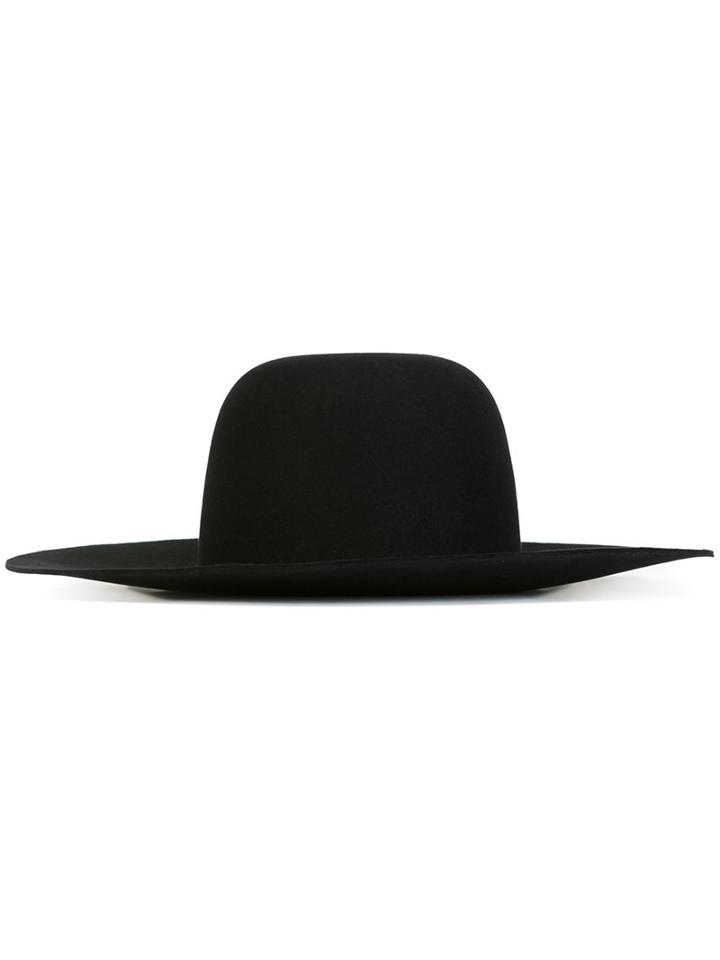 Off-white Fedora Hat, Men's, Black, Rabbit Fur Felt