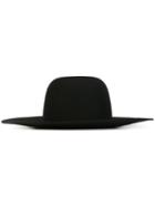 Off-white Fedora Hat, Men's, Black, Rabbit Fur Felt