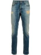 Denham Distressed Slim-fit Jeans, Men's, Size: 32, Blue, Cotton