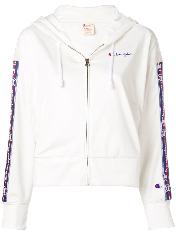 Champion Tape Logo Jacket - White