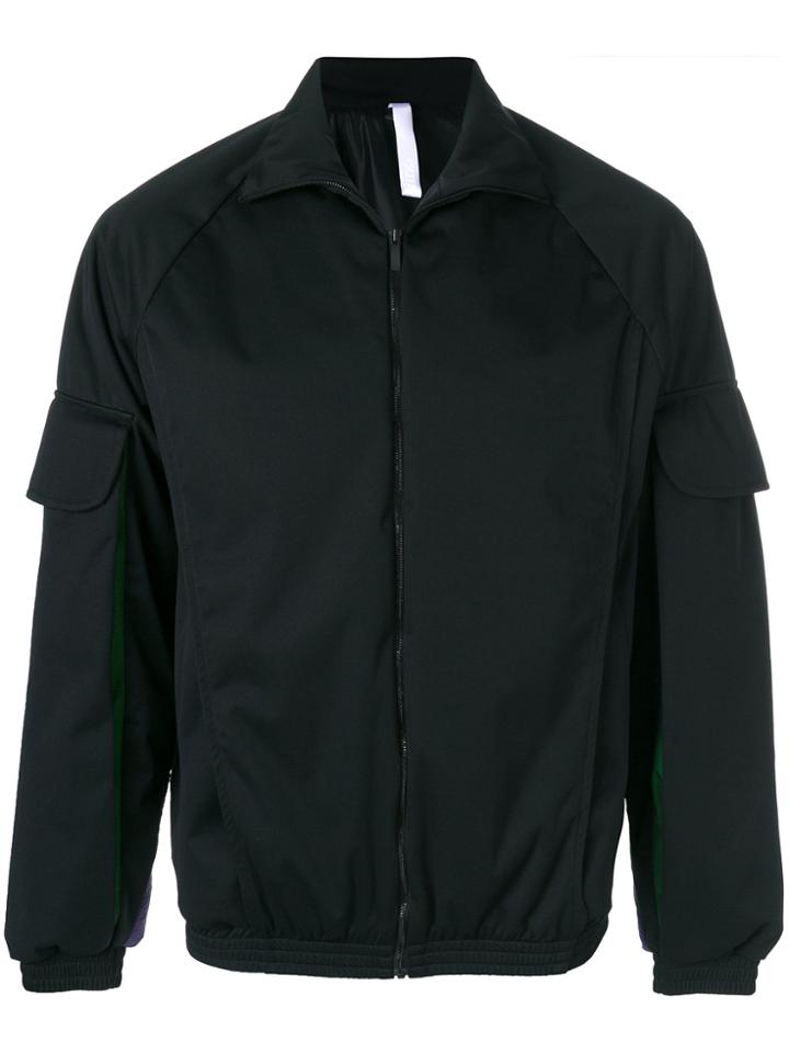 Cottweiler Pleated Sleeve Bomber Jacket - Black