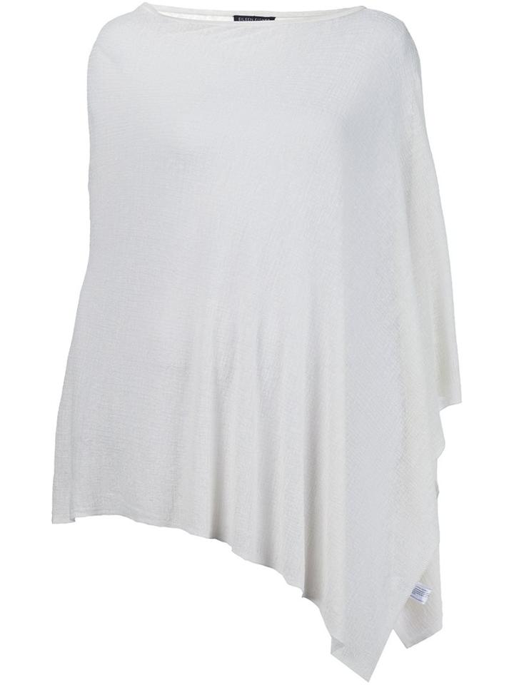 Eileen Fisher Semi-sheer Tunic Top, Women's, White, Hemp/nylon