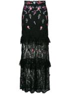 Dundas Ruffled Lace Panel Layer - Black