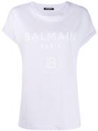 Balmain Logo Printed T-shirt - Purple