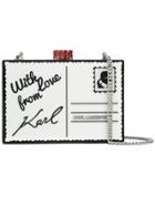 Karl Lagerfeld Postcard Minaudiere Clutch - Black