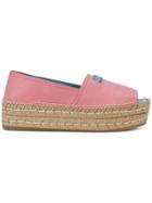 Prada Platform Open Toe Espadrilles - Pink & Purple