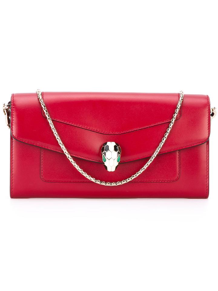 Bulgari - Serpent Head Clutch Bag - Women - Leather - One Size, Red, Leather