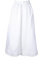 Delpozo - Pleated Detail Palazzo Trousers - Women - Linen/flax - 38, White, Linen/flax