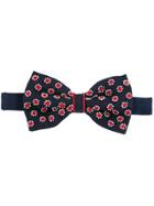 Jupe By Jackie Floral-embroidered Bow Tie - Blue