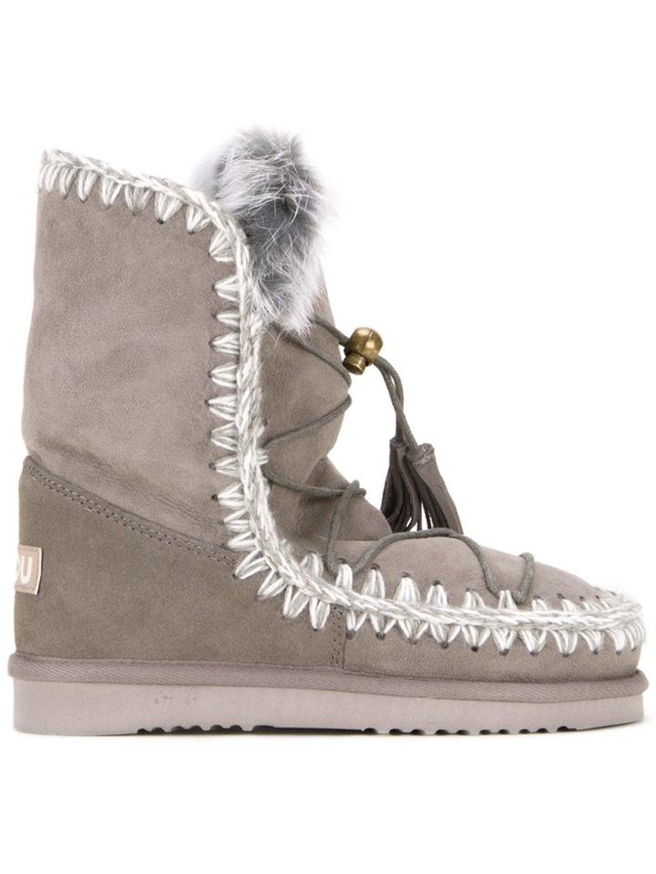 Mou 'eskimo Dream Lace Up' Boots - Grey