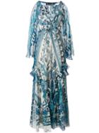 Roberto Cavalli - Floral Print Maxi Dress - Women - Silk - 42, Silk