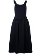 Comme Des Garçons Girl - Gathered Dungaree Dress - Women - Cotton/wool - L, Blue, Cotton/wool
