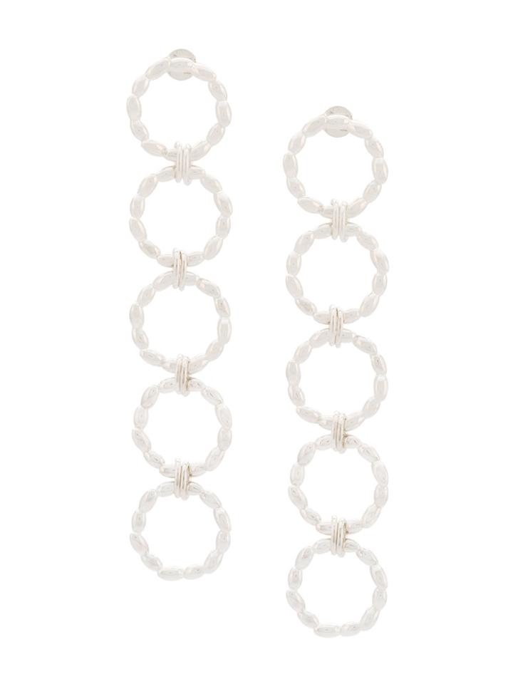 Bea Bongiasca Rice Hoop Drop Earrings - Metallic