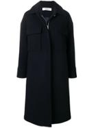 Victoria Victoria Beckham Single-breasted Fitted Coat - Blue
