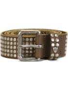 Htc Hollywood Trading Company Studded Belt, Men's, Size: 95, Brown, Leather/metal