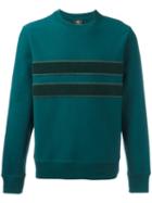 Ps By Paul Smith Contrast Stripe Sweatshirt, Men's, Size: Medium, Green, Cotton