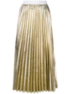 P.a.r.o.s.h. High-waist Pleated Skirt - Gold