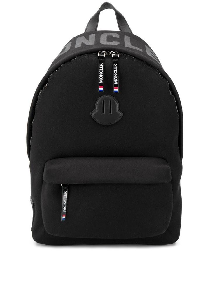 Moncler Tonal Logo Patch Backpack - Black