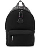 Moncler Tonal Logo Patch Backpack - Black