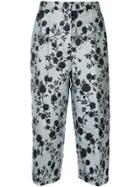 Rochas Floral Jacquard Culottes - Blue