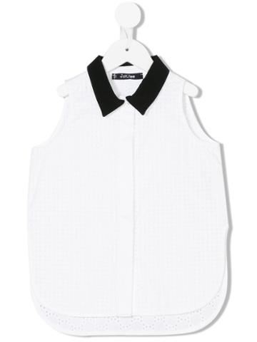 Monnalisa Jakioo - Laser Cut Shirt - Kids - Cotton/viscose - 8 Yrs, White