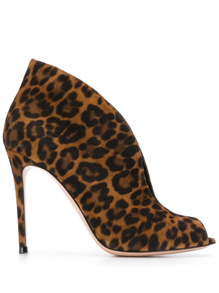 Gianvito Rossi Animal Print Pumps - Brown