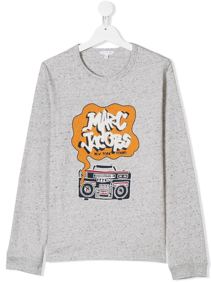 Little Marc Jacobs Teen Logo T-shirt - Grey